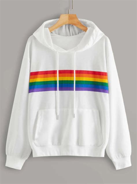 rainbow sweatshirt aesthetic.